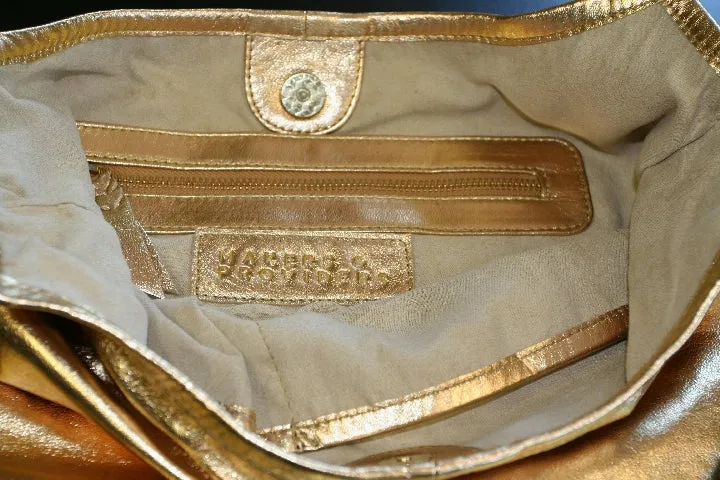 Saddle bag - metallic gold