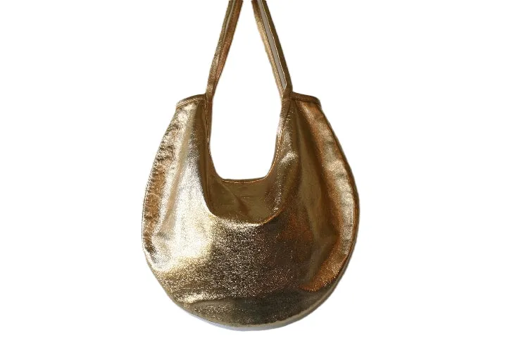 Saddle bag - metallic gold