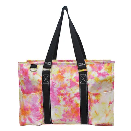 !SALE! Tropical Tie Dye NGIL Zippered Caddy Organizer Tote Bag