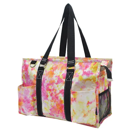 !SALE! Tropical Tie Dye NGIL Zippered Caddy Organizer Tote Bag