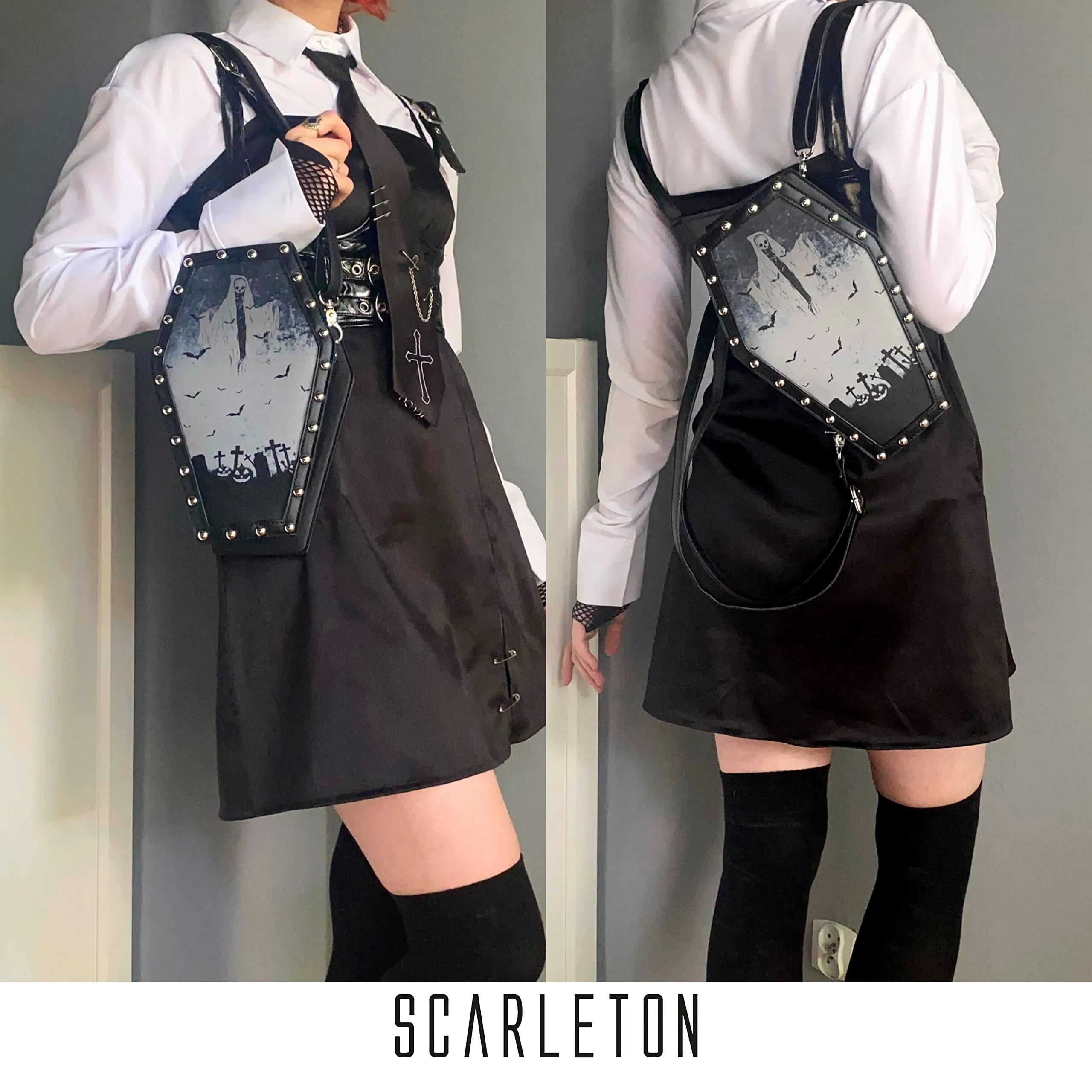 Scarleton Studded Coffin Bag H209201D