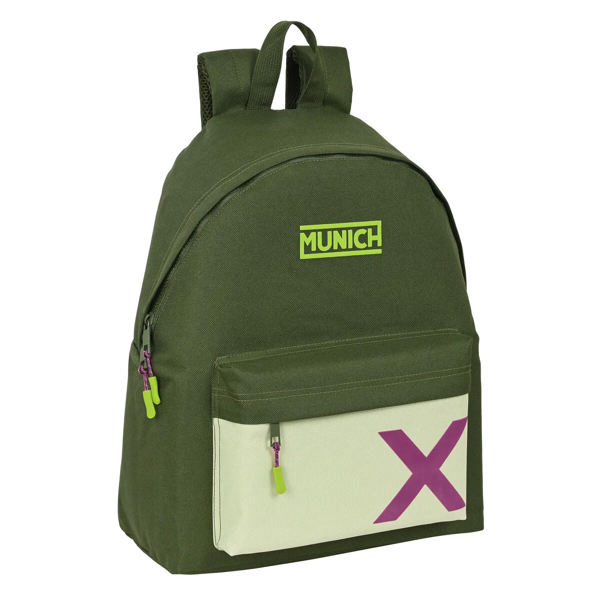 School Bag Munich Bright khaki Green 33 x 42 x 15 cm