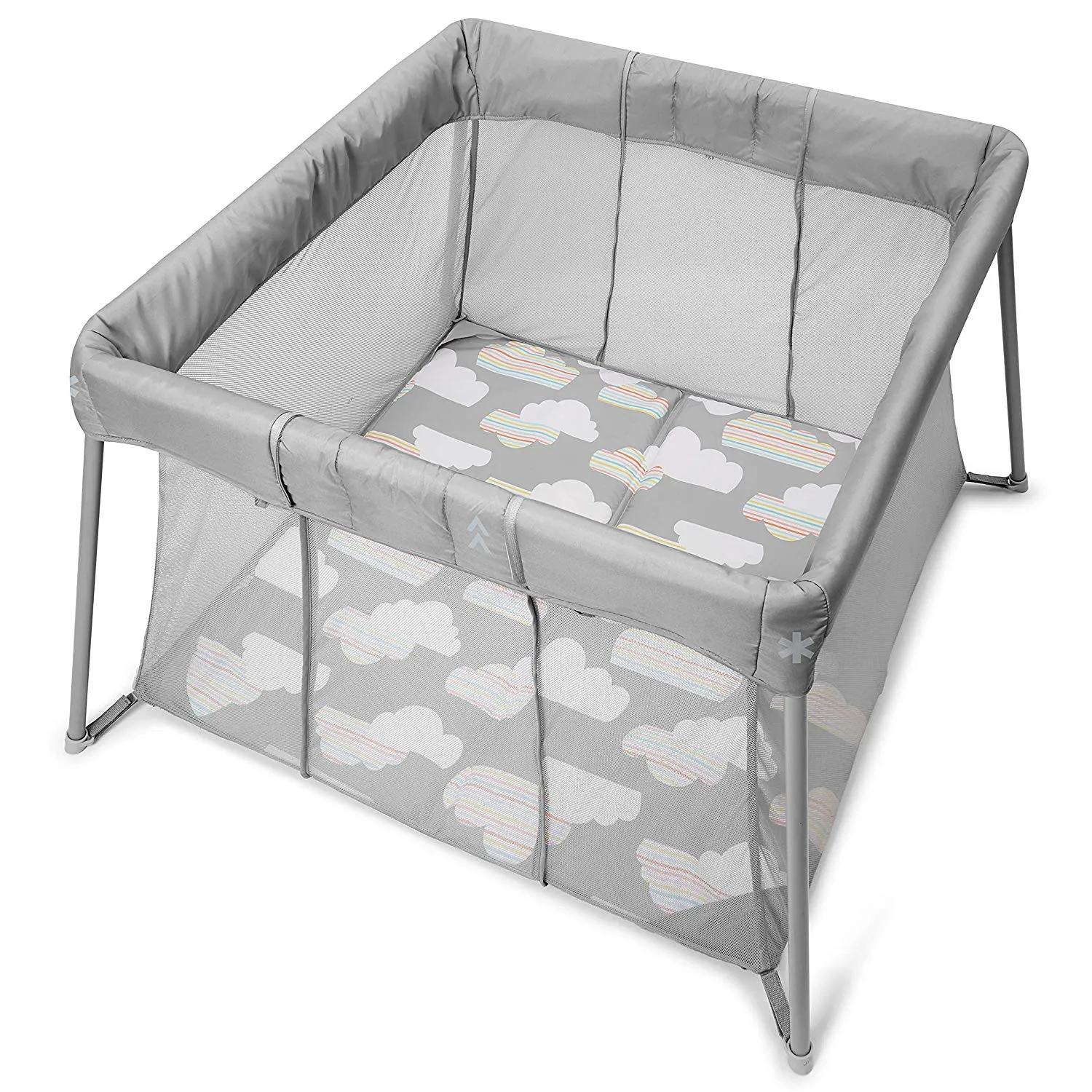 Skip Hop Play To Night Expanding Travel Crib - Grey/Cloud (1 Year Local Warranty On Manufacturing Defects)