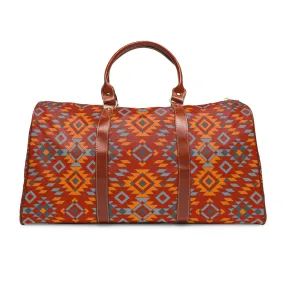 Southwestern Duffel Bag Faux Leather Straps Waterproof Travel Bag Overnight Bag Redrock Canyon Print Bohemian