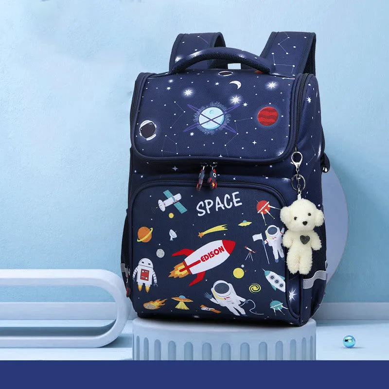 Space Boys School Backpack Kids Waterproof Cartoon Bags Girls teenage