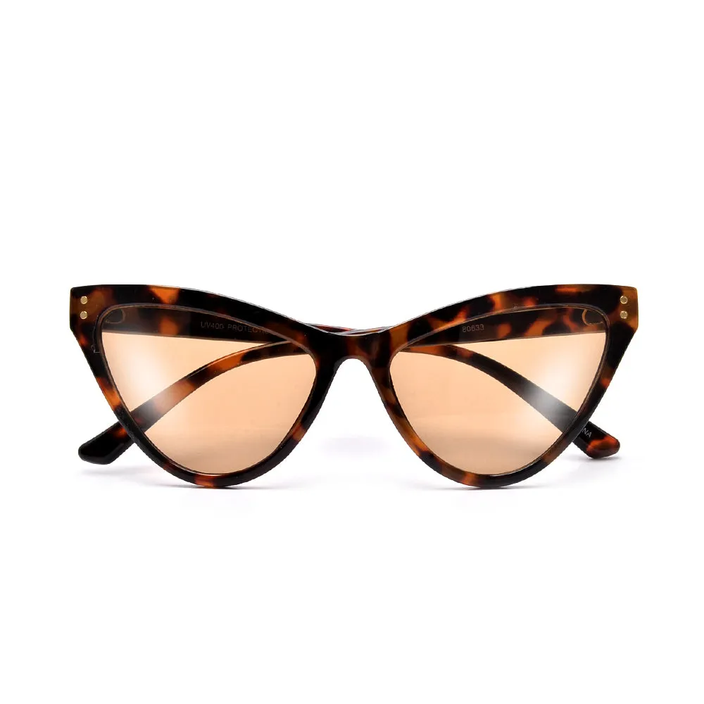 STUDDED HIGH POINTED TIP CAT EYE SUNNIES