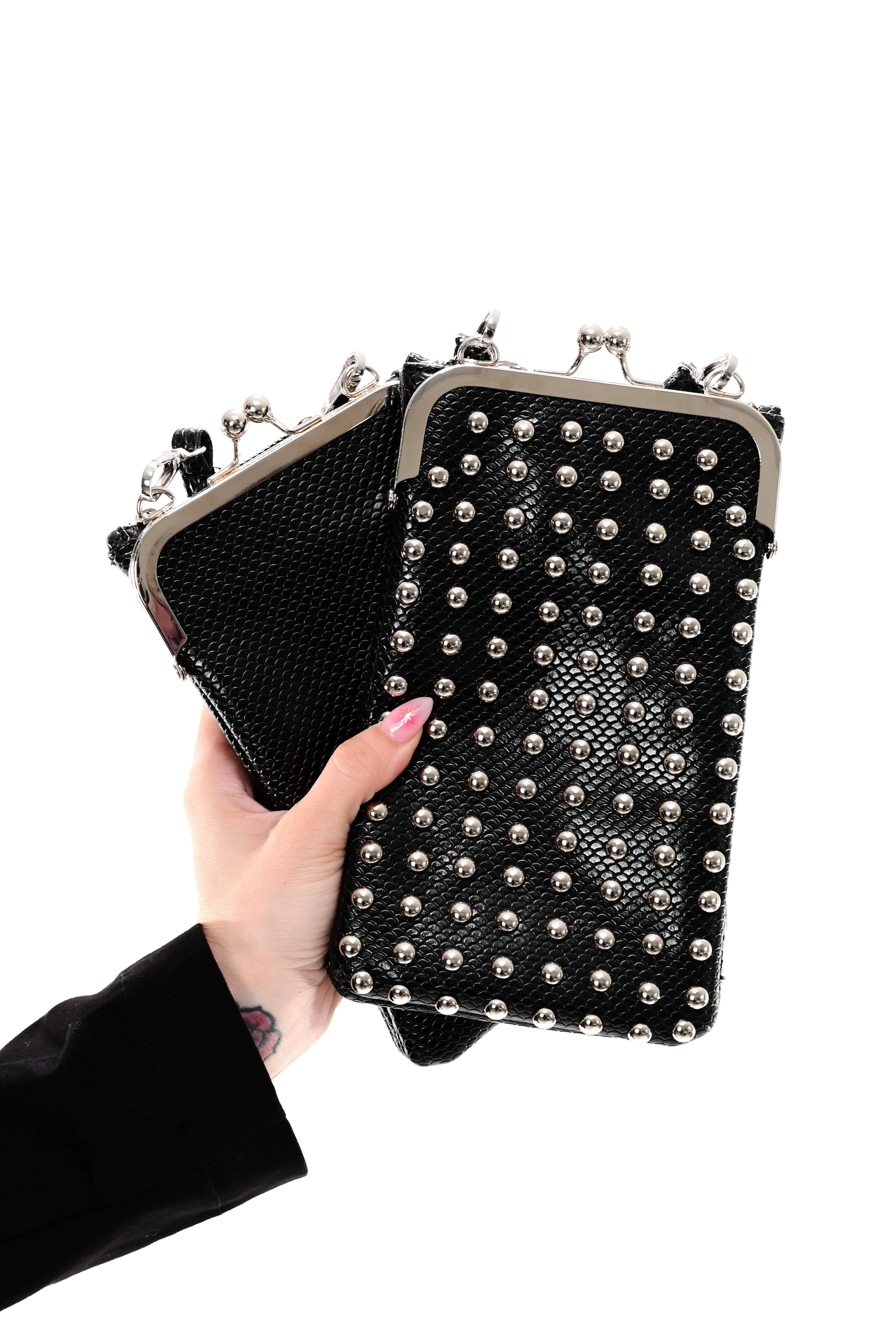 Studded Mini Crossbody Bag - Apple Leather