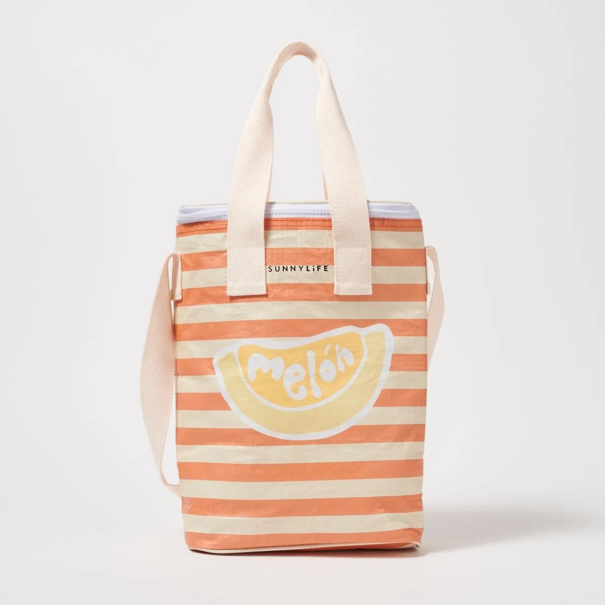 SUNNYLiFE Orange Color Den Studio Print Light Cooler Drinks Bag Utopia Melon