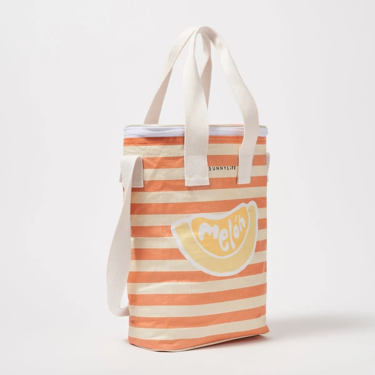 SUNNYLiFE Orange Color Den Studio Print Light Cooler Drinks Bag Utopia Melon