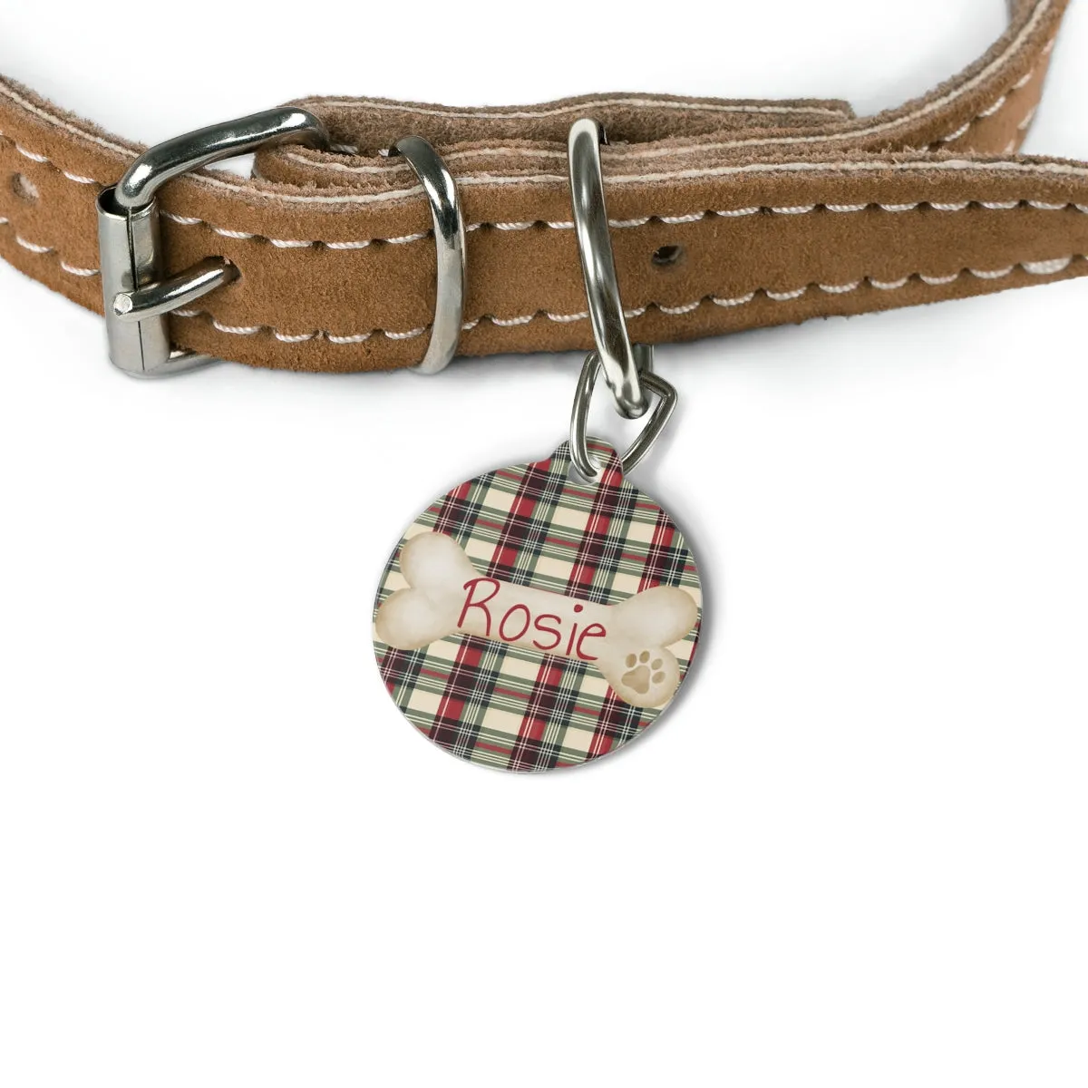 Tartan Collection 22 - Pet Tag Round and Bone Shape, Bandana, Lead, Dinner Bowl, Pet Bed