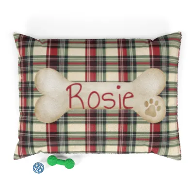 Tartan Collection 22 - Pet Tag Round and Bone Shape, Bandana, Lead, Dinner Bowl, Pet Bed