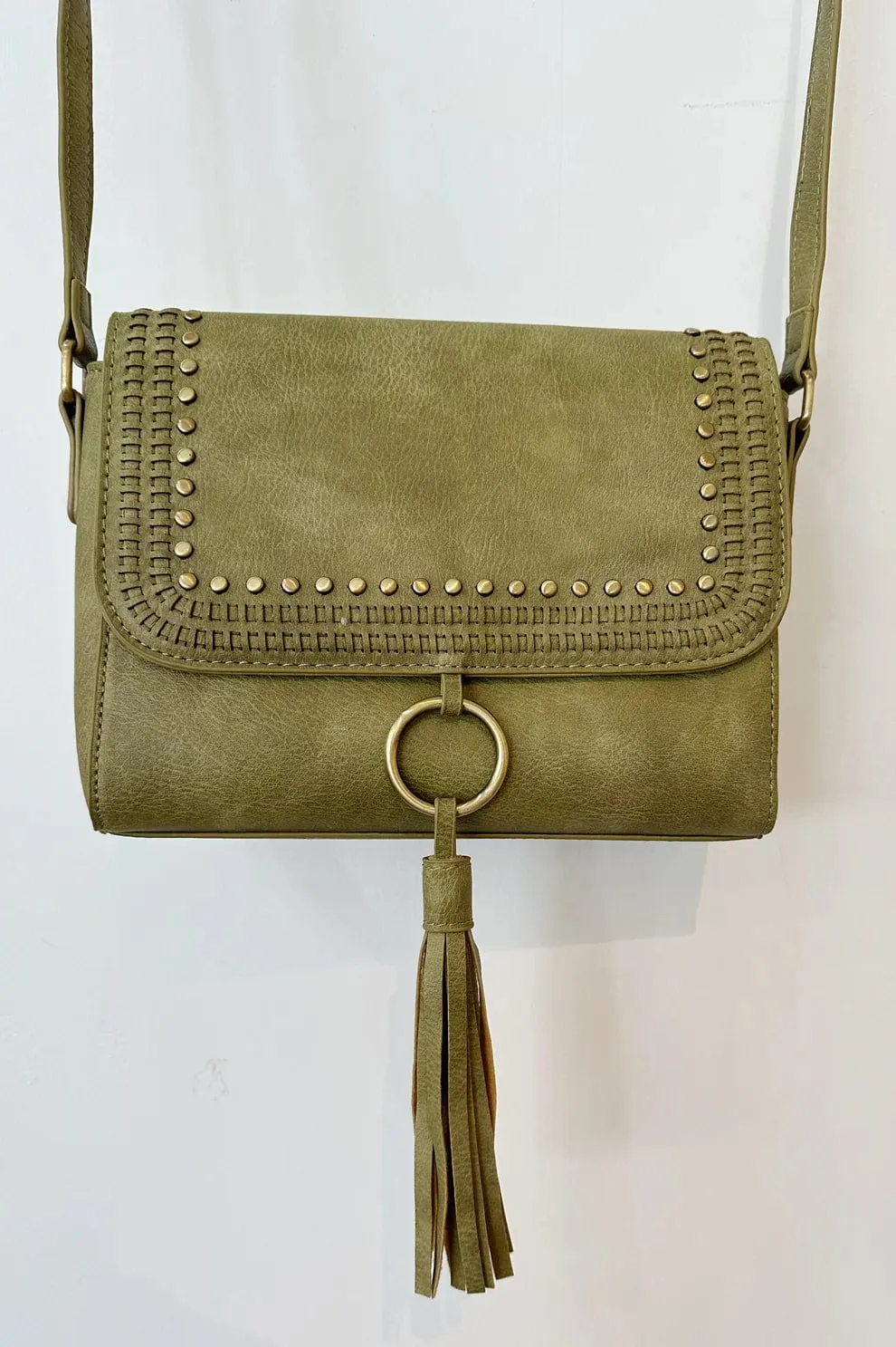 TDM0034 Studded Tassel Crossbody