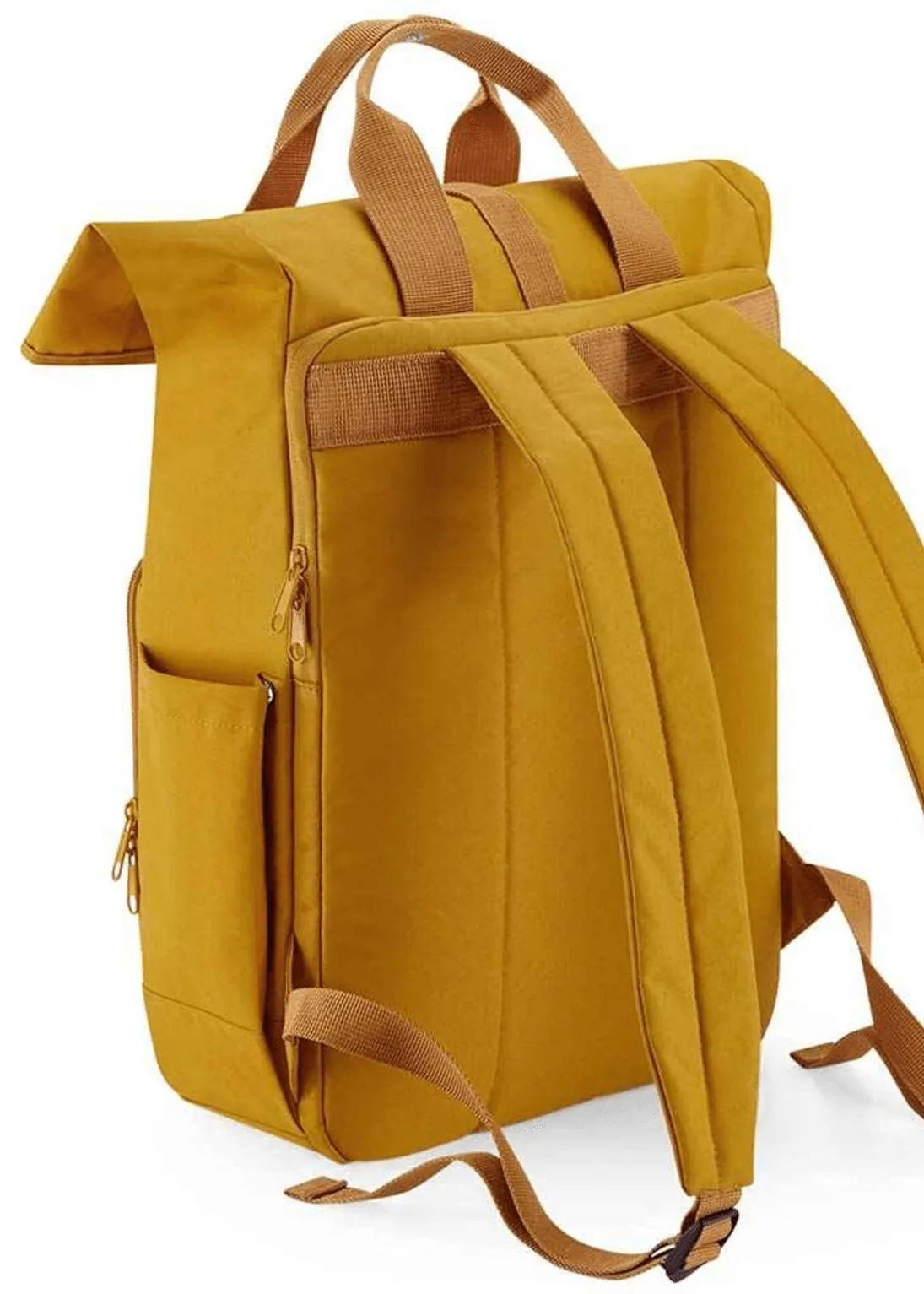 'The Traveller' Recycled Laptop Backpack in Mustard