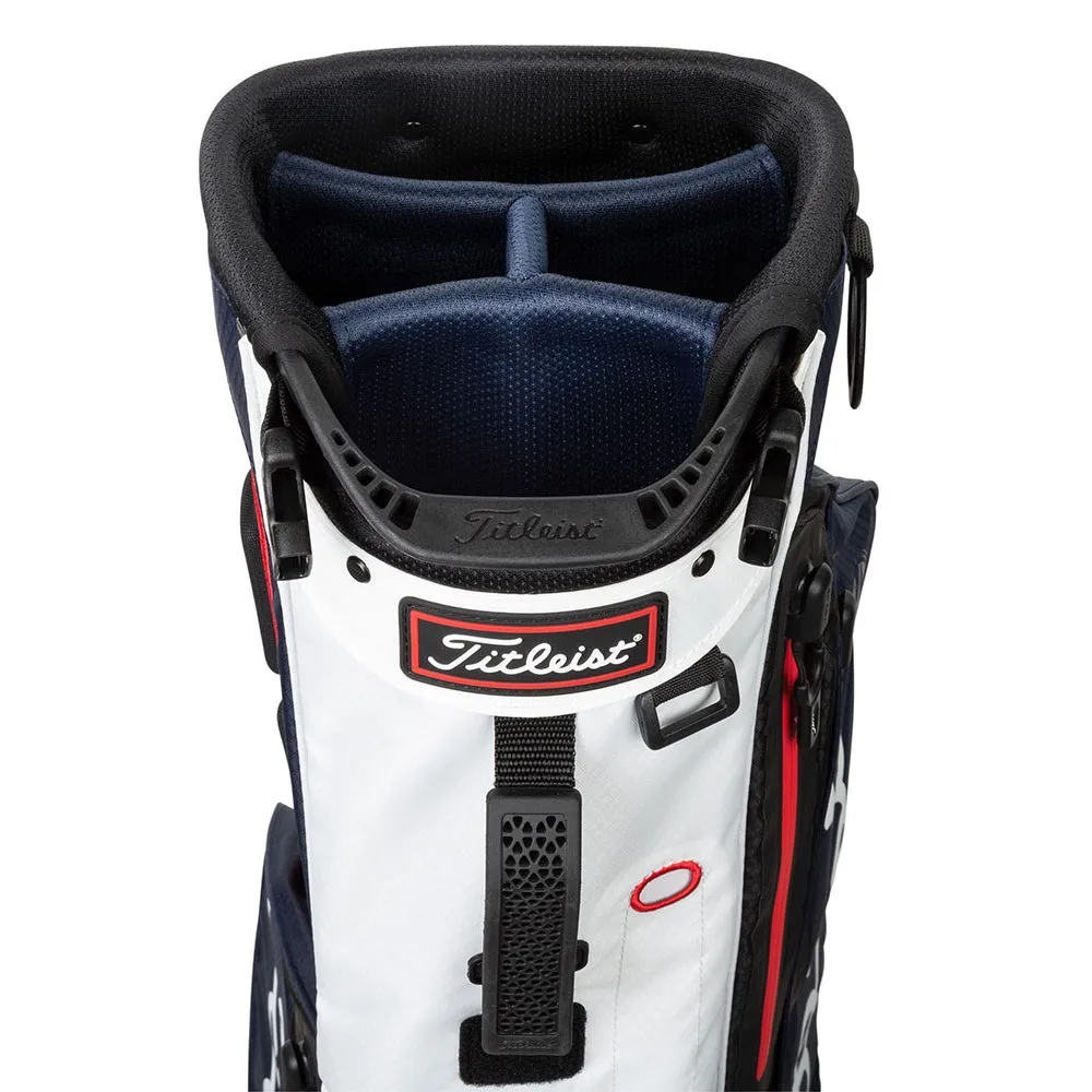 Titleist Player 4 StaDry Waterproof Stand Bag - Navy/White/Red