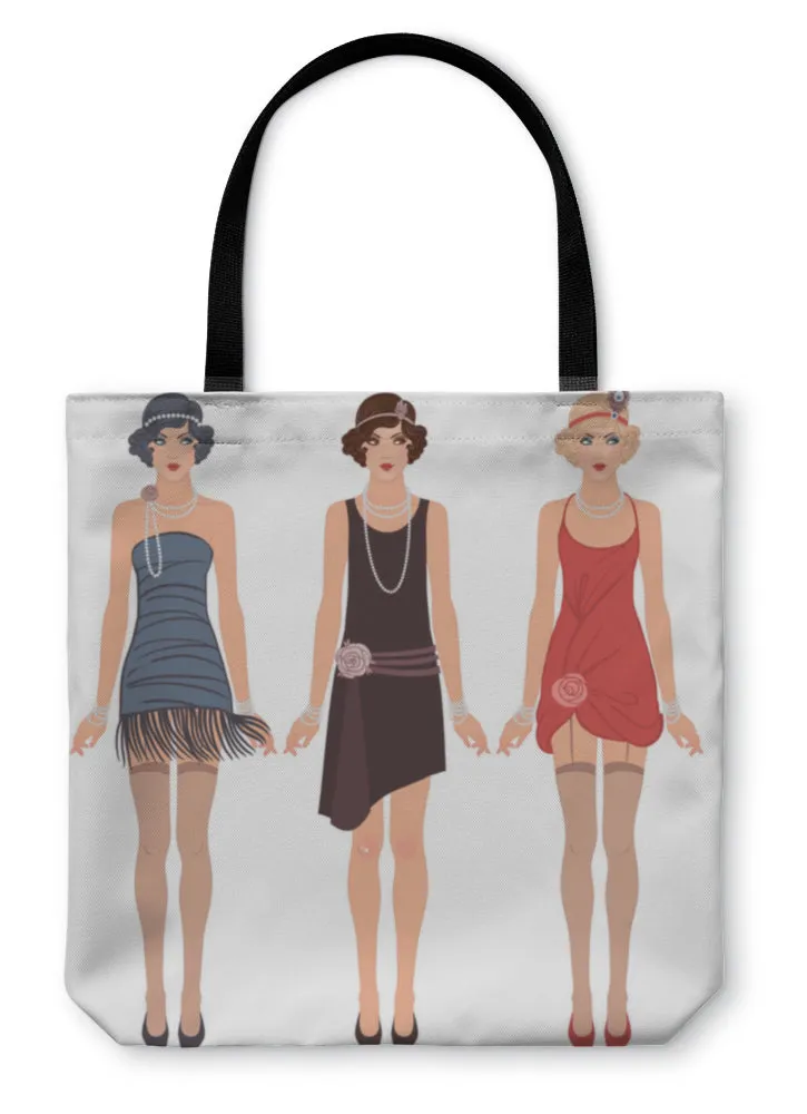 Tote Bag, Three Young Flapper Women Of 1920s