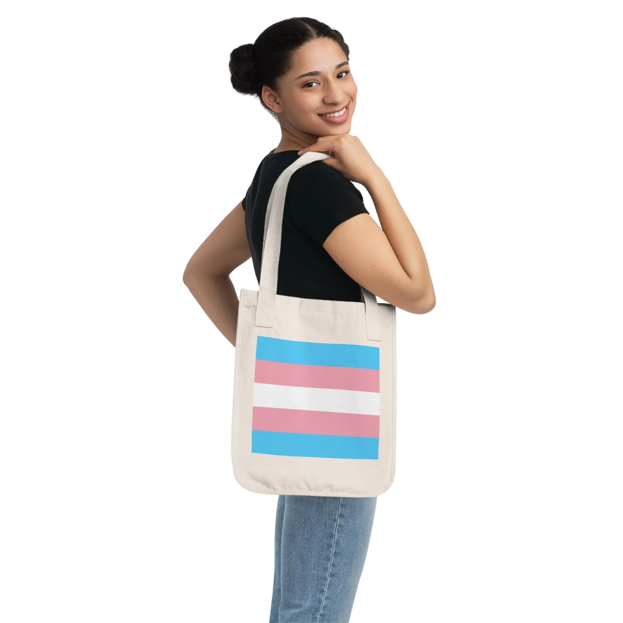 Trans Pride Organic Canvas Tote Bag