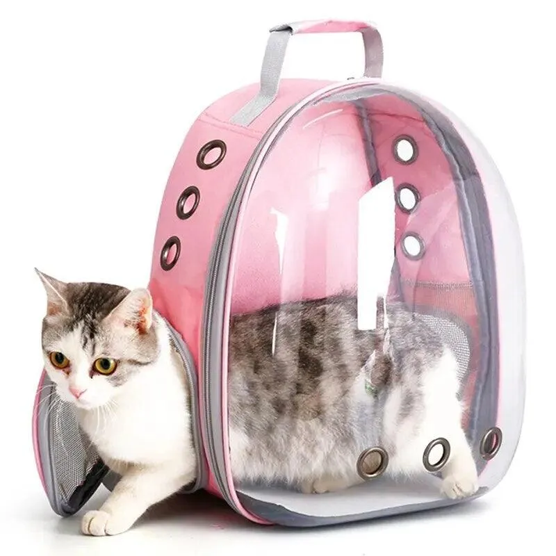 Transparent Capsule Pet Carrier Backpack – Breathable and Secure for Small Animals