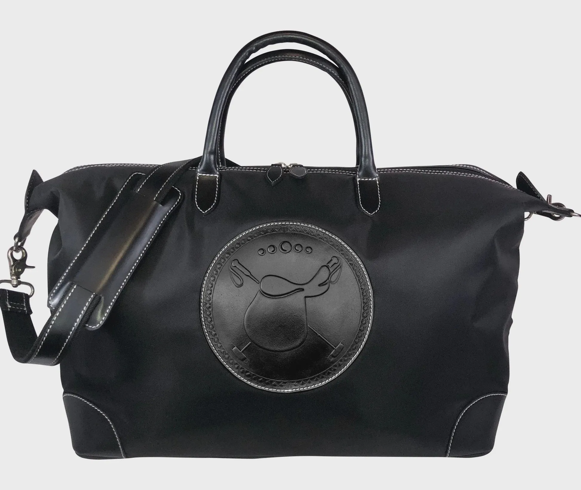 Tucker Tryon Overnight Bag Black Polo Black Leather SS24