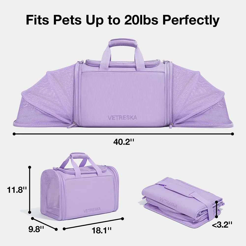 VETRESKA Violet Voyage Carrier For Cats & Dogs