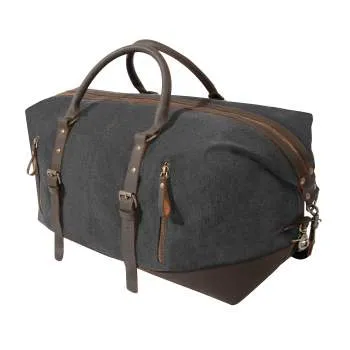 Vintage Canvas Leather Oversize Travel Bag