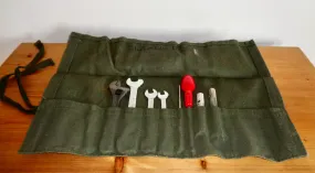 Vintage Military Land Rover Canvas Tool Roll With Tools