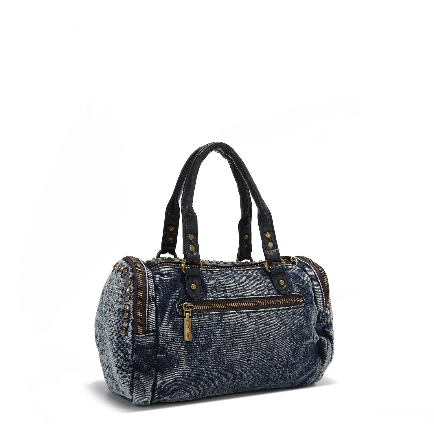 WASHED DENIM MINI HANDBAG