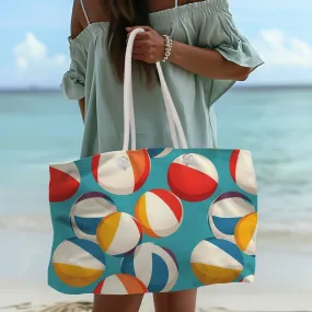 Weekender Bag - Beach Balls Canvas Tote - Great Gift For Friends