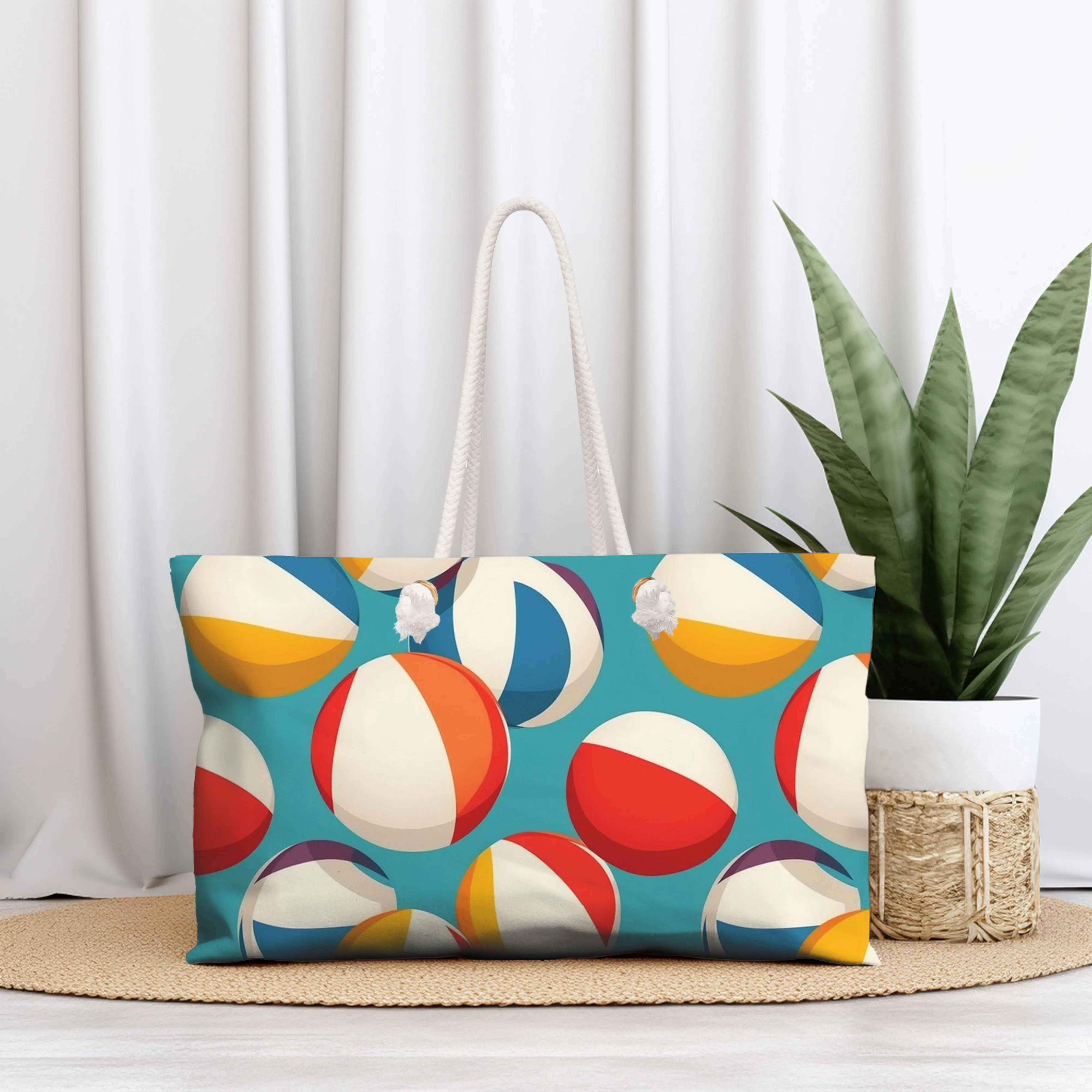 Weekender Bag - Beach Balls Canvas Tote - Great Gift For Friends