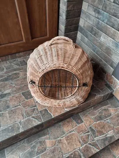 Wicker Pet Travel Carrier