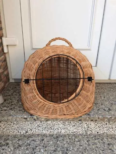 Wicker Pet Travel Carrier