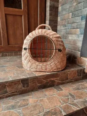 Wicker Pet Travel Carrier