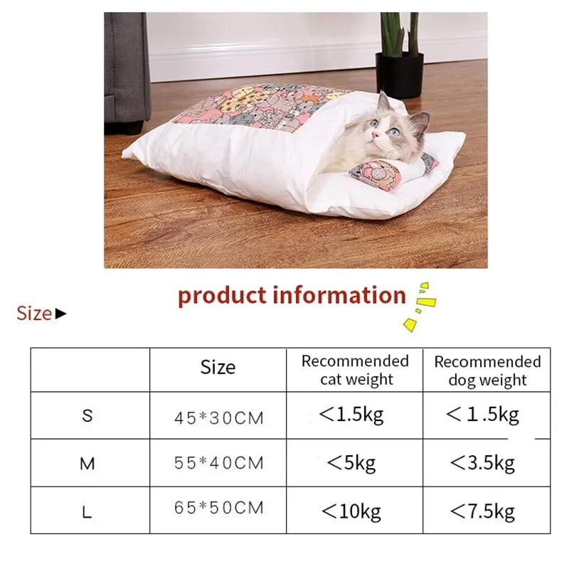 Winter Warm Removable Dog Cat Sleeping Bag