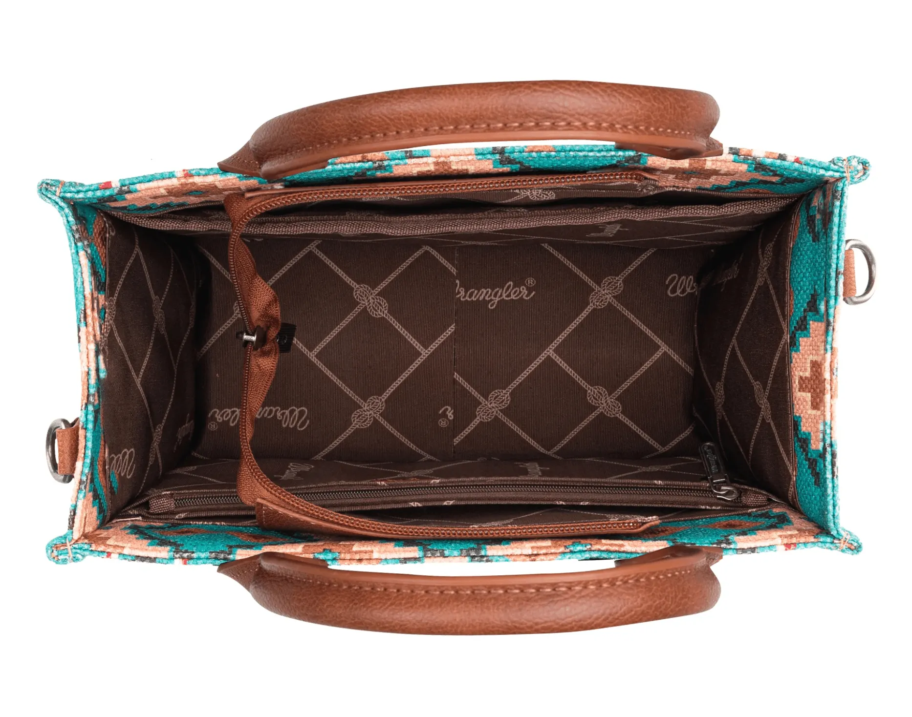 Wrangler Southwestern Canvas Turquoise Crossbody WG2203-8120STQ