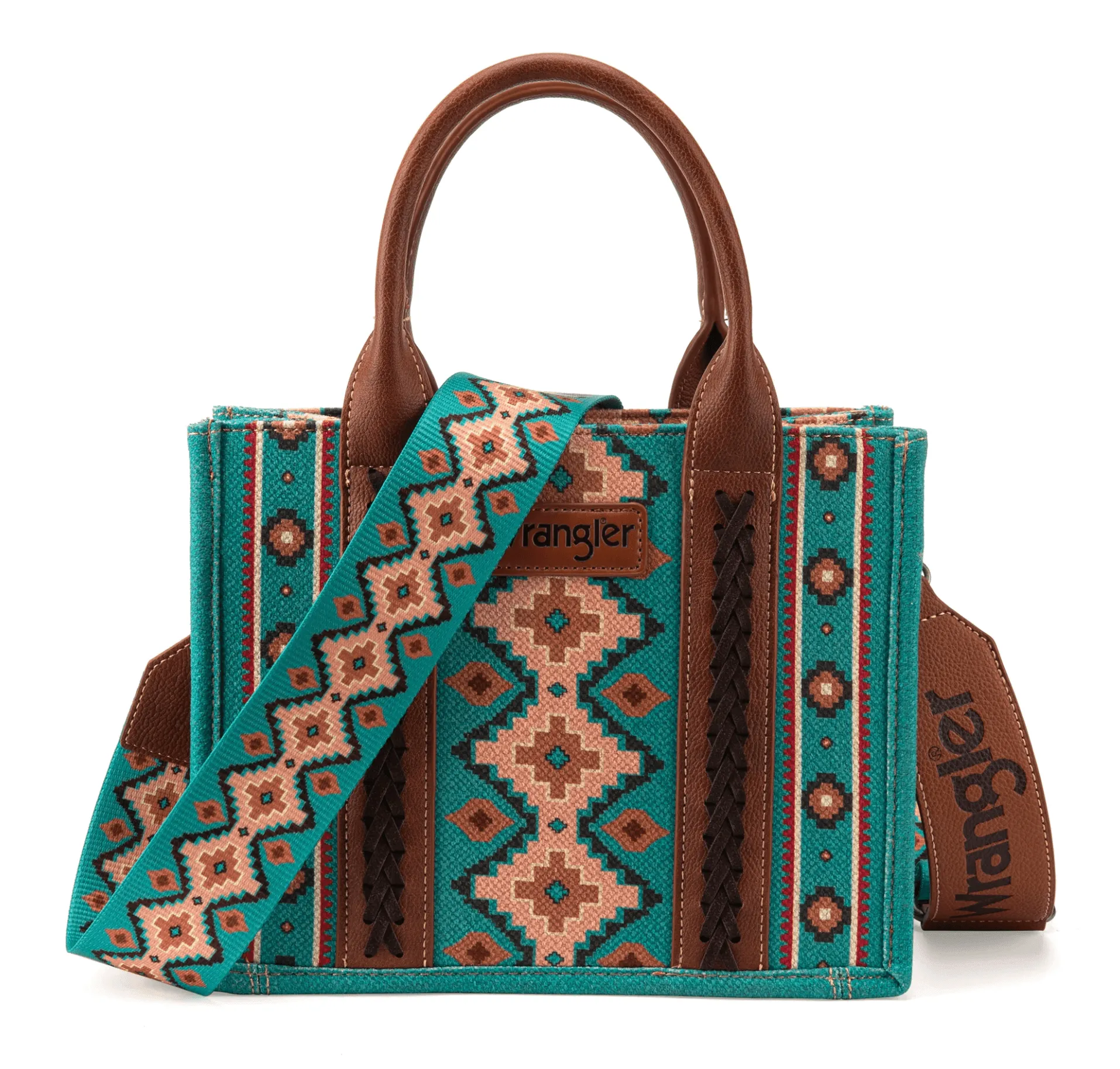 Wrangler Southwestern Canvas Turquoise Crossbody WG2203-8120STQ