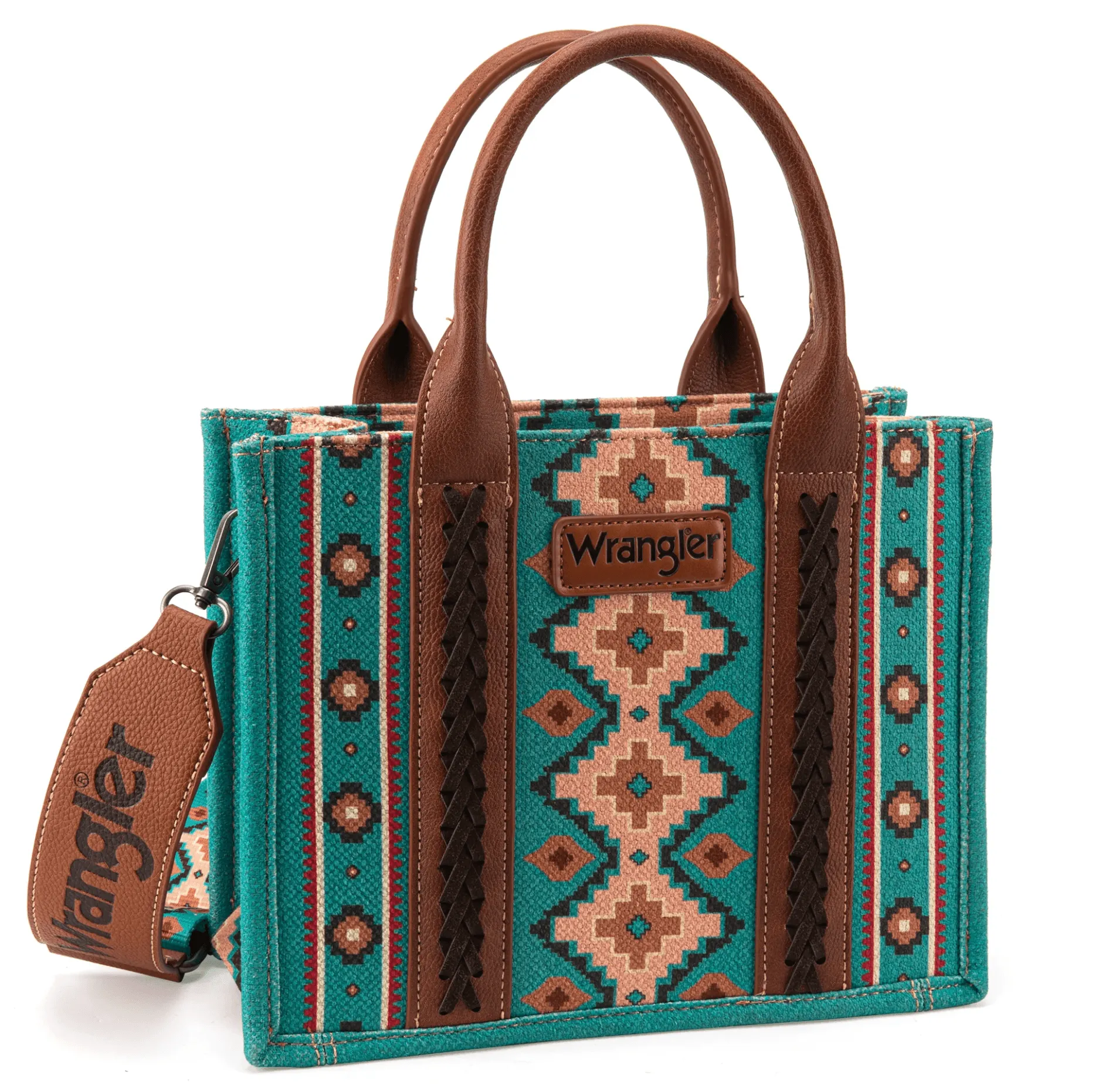 Wrangler Southwestern Canvas Turquoise Crossbody WG2203-8120STQ