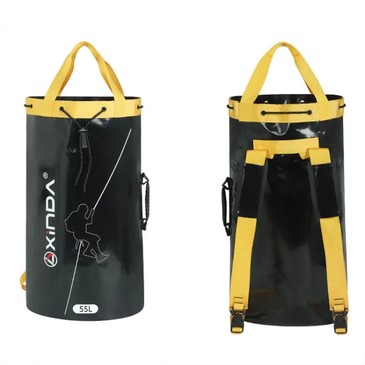 XINDA XD-BAG21 Outdoor Rock Climbing Waterproof Wear-Resistant Rope Storage Bag, Color: Black-55L