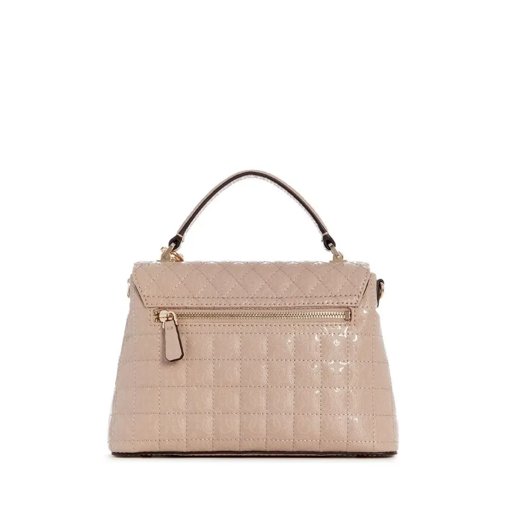 Yarmilla Top Handle Flap Bag Taupe