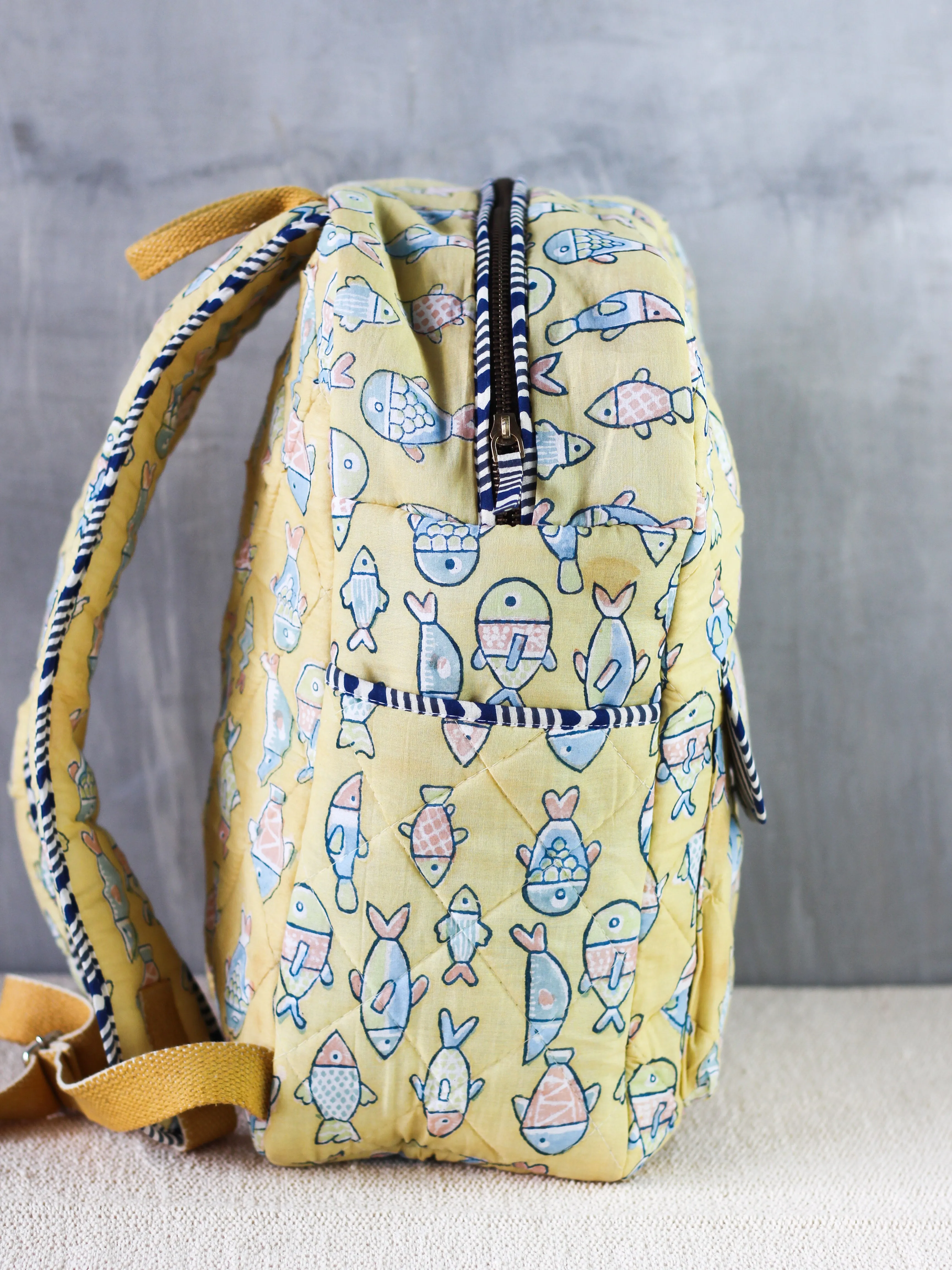 Yellow Fish Nappy Bag