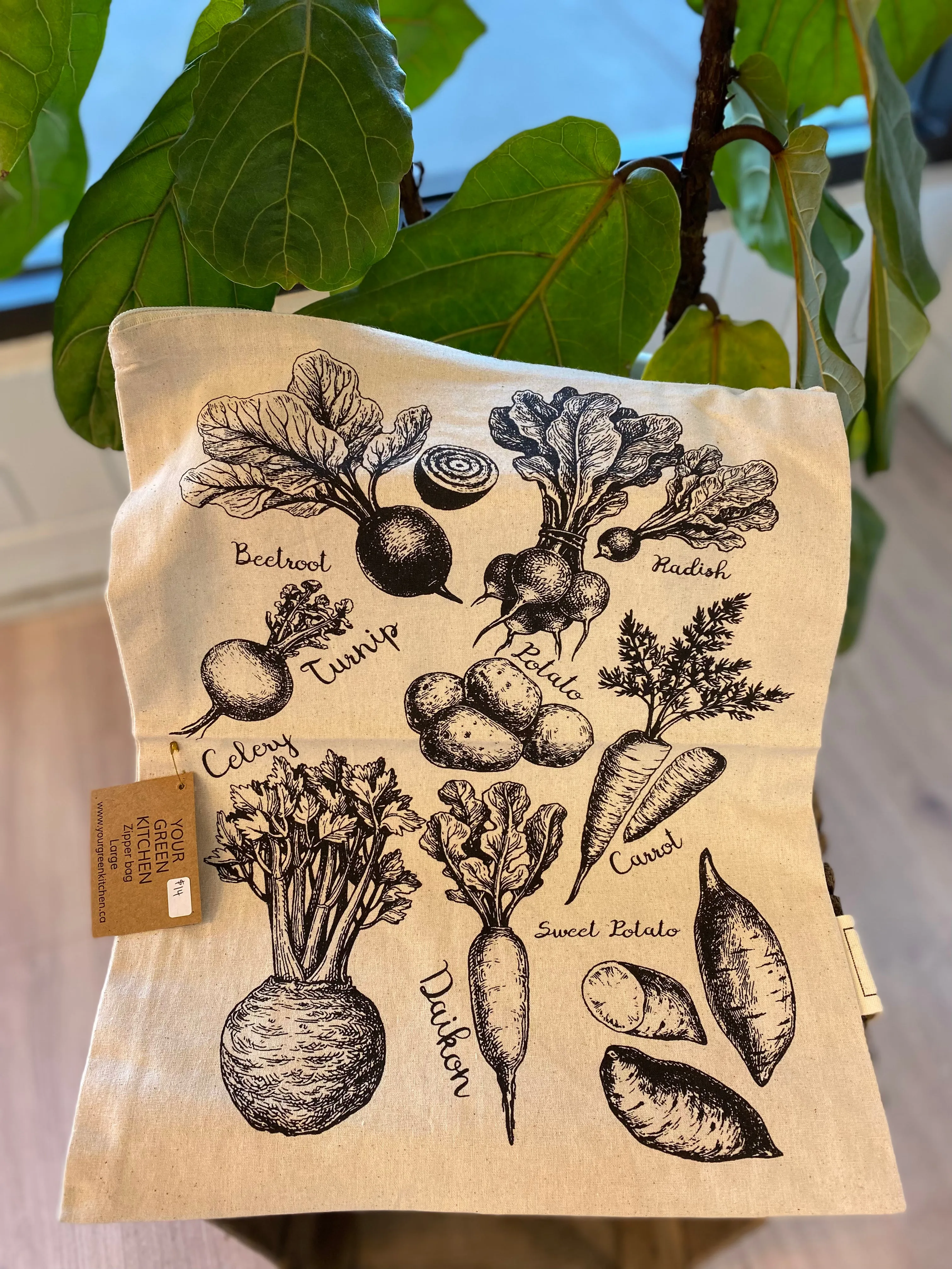 YGK - Zipper Bag Large "Root Vegetable"